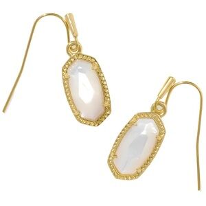 Kendra Scott Lee Gold Ivory Pearl Drop Earrings NWT